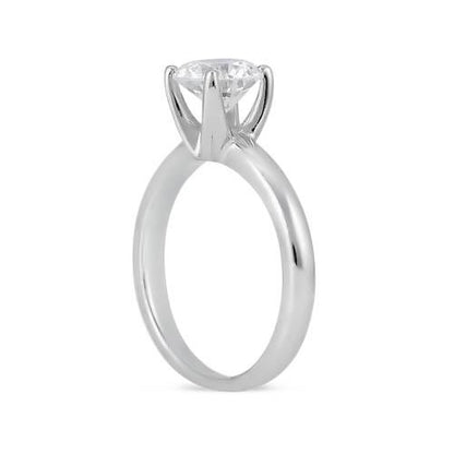 Sparkling Unique Solitaire White Gold Diamond Anniversary Ring 