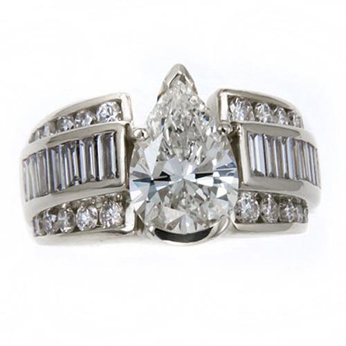 Pear Cut Diamond Anniversary Ring
