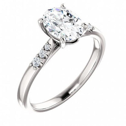 Solitaire Ring with Accents