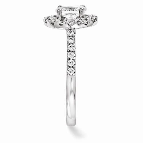 Halo Ring 1.8 Ct Diamond Engagement Ring All Sizes 14K White Gold