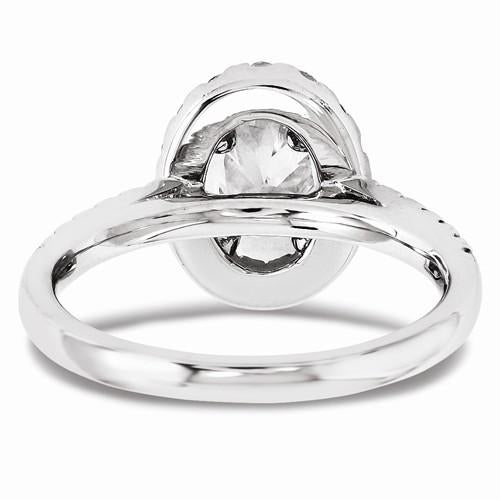 1.8 Ct Diamond Engagement Ring All Sizes 14K White Gold 