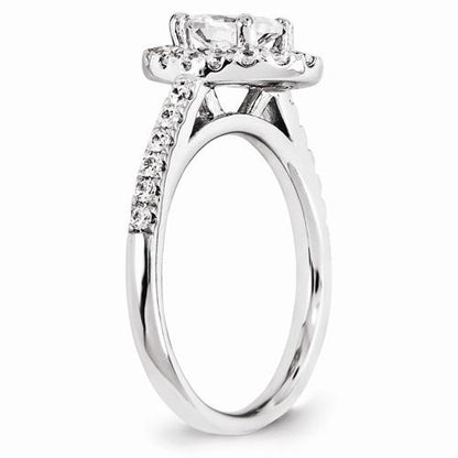 1.8 Ct Diamond Engagement Ring All Sizes White Gold Halo Ring