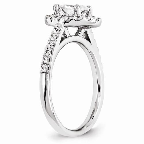 1.8 Ct Diamond Engagement Ring All Sizes White Gold Halo Ring
