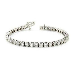 10 Carats Round Cut Lab Grown Diamonds Women Tennis Bracelet