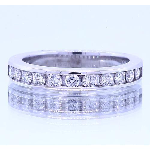 1.10 Carat Anniversary Band Round Diamonds White Gold 14K Band