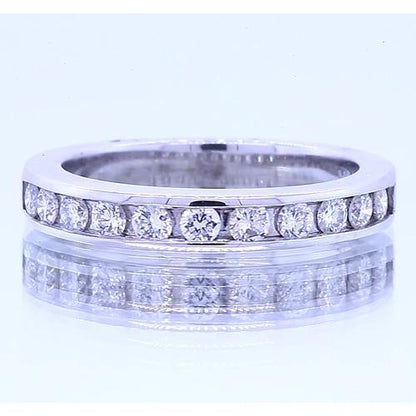 1.10 Carat Anniversary Band Round Diamonds White Gold 14K Band