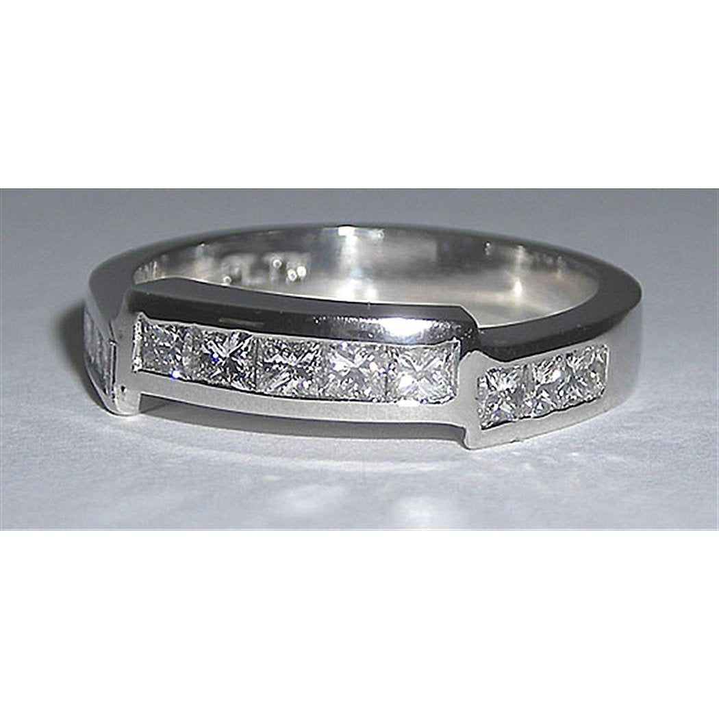 1.10 Ct. Gorgeous Platinum High Quality Diamond Band Half Eternity Band