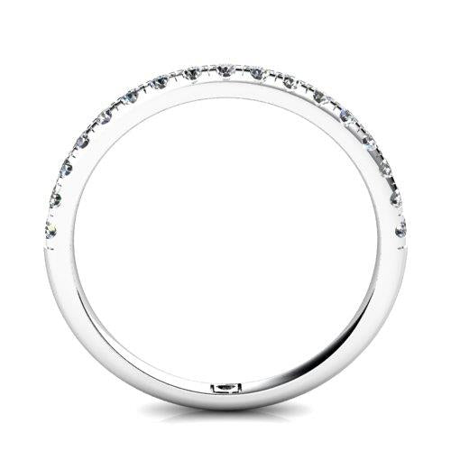 Eternity Band 3 Ct Prong Set Round Diamond Half Eternity Band Ring White Gold 14K