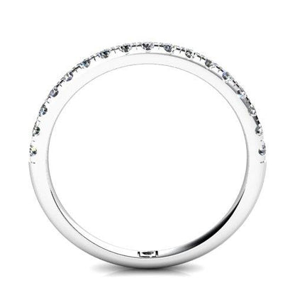 Eternity Band 3 Ct Prong Set Round Diamond Half Eternity Band Ring White Gold 14K