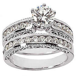 4 Carats Gorgeous Diamond Engagement Ring Set