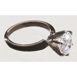 1.50 Carats Diamond Solitaire Engagement Ring 14K White Gold