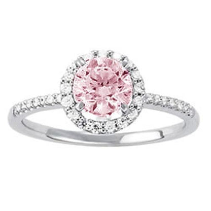 natural round sapphire 1.75ct ring front view