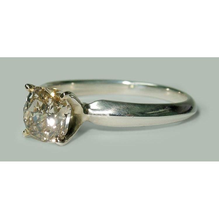  Fancy Style White Elegant Gold Diamond Solitaire RIng 