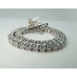 11 Carats Lab Grown Diamond Tennis Bracelet White Gold 10K