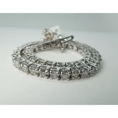 11 Carats Diamond Tennis Bracelet White Gold 10K