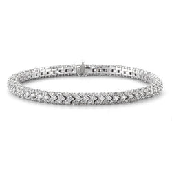 Natural  12 Carats Round Diamond Bracelet White Gold Jewelry New Sparkling