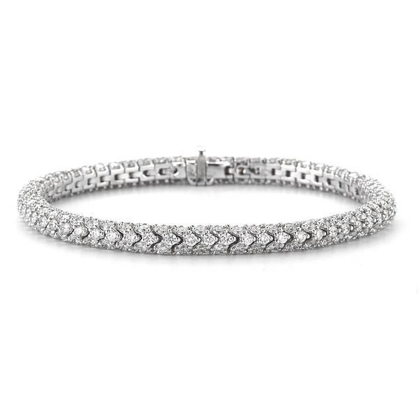 12 Carats Round Diamond Bracelet White Gold Jewelry New Sparkling Tennis Bracelet