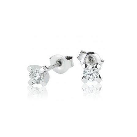   Natural Brilliant Engagement White Gold Diamond  Stud Earrings