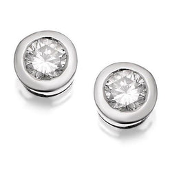 1 Carat Round Cut Diamond Stud Earring White Gold 14K
