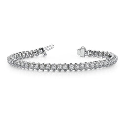 12.50 Ct Round Cut Lab Grown Diamonds Scoop Link Illusion Tennis Bracelet White