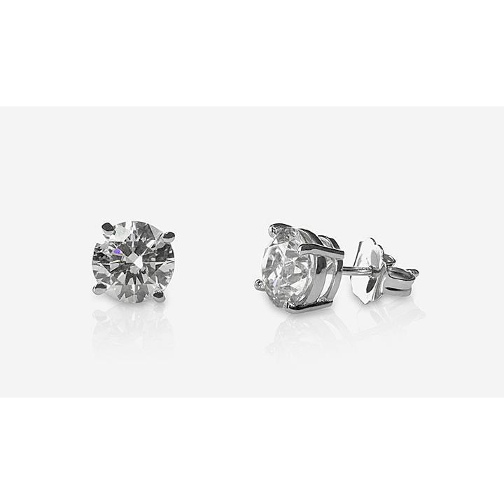 1.2 Ct Round Diamond Stud Earring 14K White Gold Stud Earrings