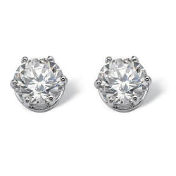 1.20 Carats Solitaire Prong Set Round Diamond Stud Earring