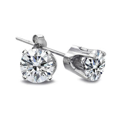 1.20 Carats Stud Diamond Earring Ladies Gold Fine Jewelry