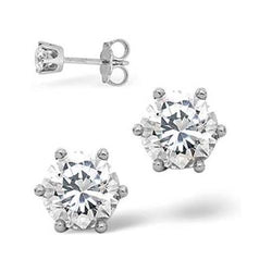 1.20 Ct Round Natural Earth Mined Diamonds Platinum Stud Earring