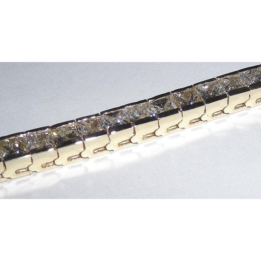 12.5 Carats Princess Cut Diamond Tennis Bracelet New Tennis Bracelet