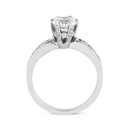 Antique Style New Solitaire Ring with Accents