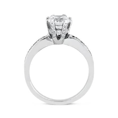 Antique Style New Solitaire Ring with Accents