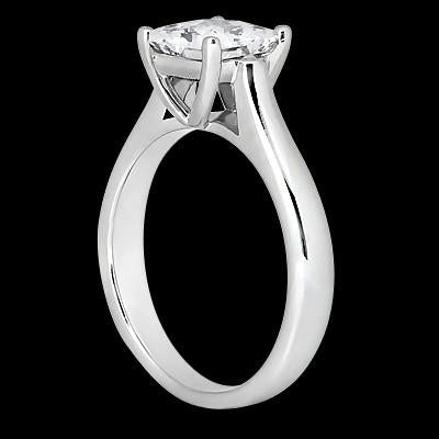 Solitaire Ring Princess Cut 1 Carat Diamond Solitaire Engagement Ring White Gold 14K