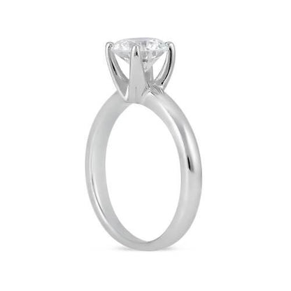  Fancy Lady’s Sparkling Vintage Style White Gold Diamond Solitaire Ring 