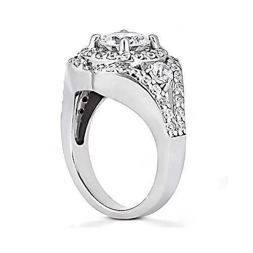  Vintage Style White Elegant Woman's Anniversary  White Gold Anniversary Jewelry Ring