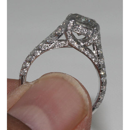   New High Quality Wedding Accents Diamonds Engagement Ring Micro Pave Gold Ring