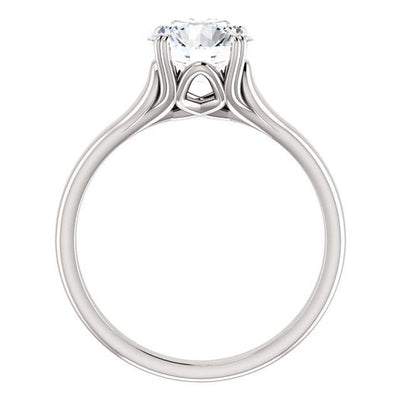 Lady’s Sparkling Unique Solitaire White Gold Diamond Anniversary Ring 