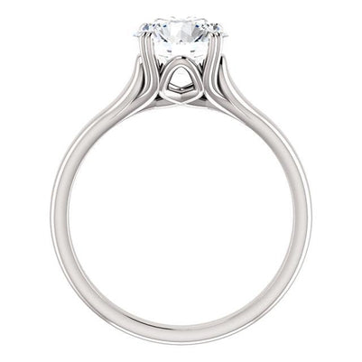 Lady’s Sparkling Unique Solitaire White Gold Diamond Anniversary Ring 