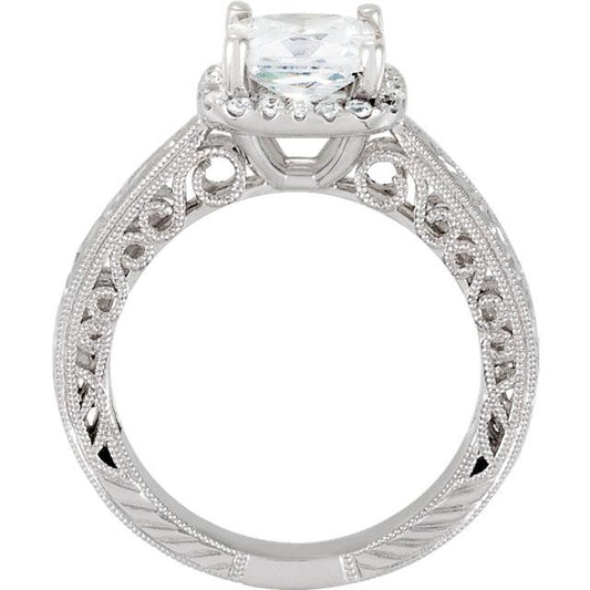 natural round diamond 1.70ct ring side angle