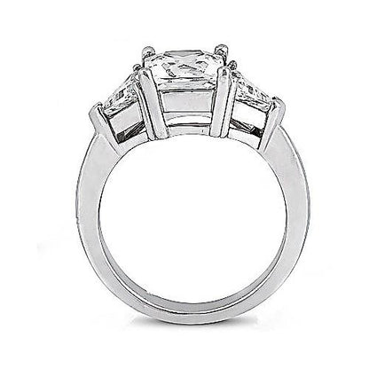 Three Stone Ring Princess Diamond Three Stone Ring With Trillions 2.21 Ct. Jewelry