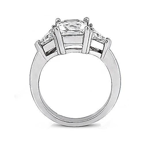 Three Stone Ring Princess Diamond Three Stone Ring With Trillions 2.21 Ct. Jewelry