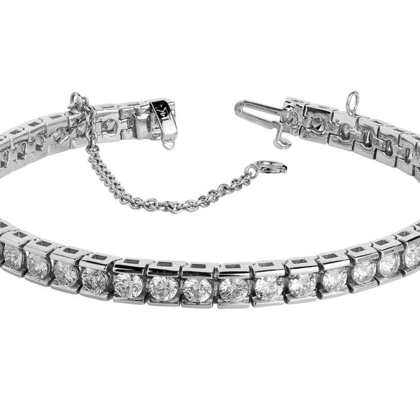 Tennis Bracelet Tennis Bracelet 9 Ct. Diamond Tennis Bracelet Channel Set White Gold