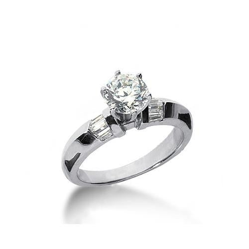 New Fancy 3 Stone Style Solitaire Ring with Accents