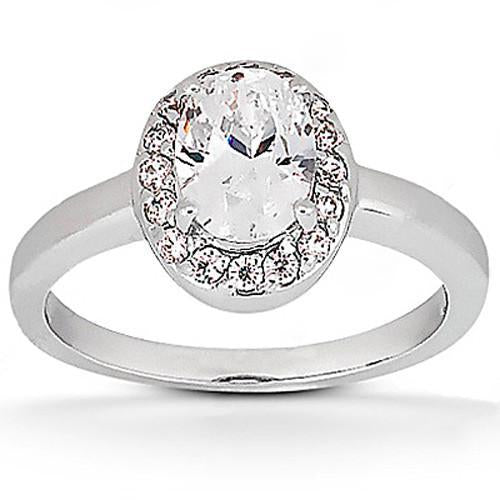 1.25 Ct. Diamond Halo Ring E Vvs1 Diamonds And Gold Halo Ring