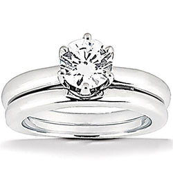 1.25 Ct. Diamonds Solitaire Engagement Ring Set Ladies Jewelry New