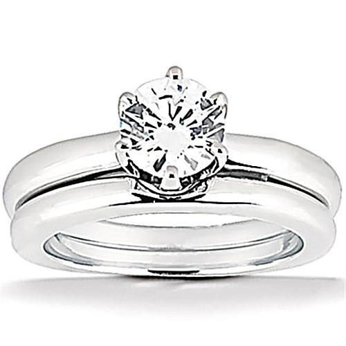 1.25 Ct. Diamonds Solitaire Engagement Ring Set Diamonds Engagement Ring Set