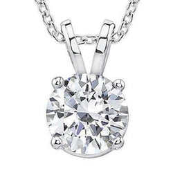 1.25 Ct. Gold Diamond Pendant With Chain Necklace