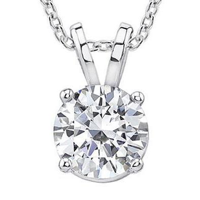 1.25 Ct. Gold Diamond Pendant With Chain Necklace Pendant