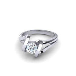 1.25 Ct Sparkling Round Cut Solitaire Natural Earth Mined Diamond Wedding Ring White Gold