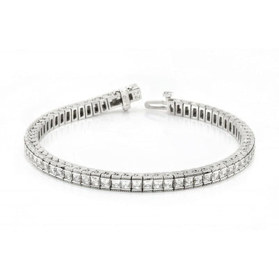 10.50 Carats Diamond Tennis Bracelet White Gold 14K Jewelry