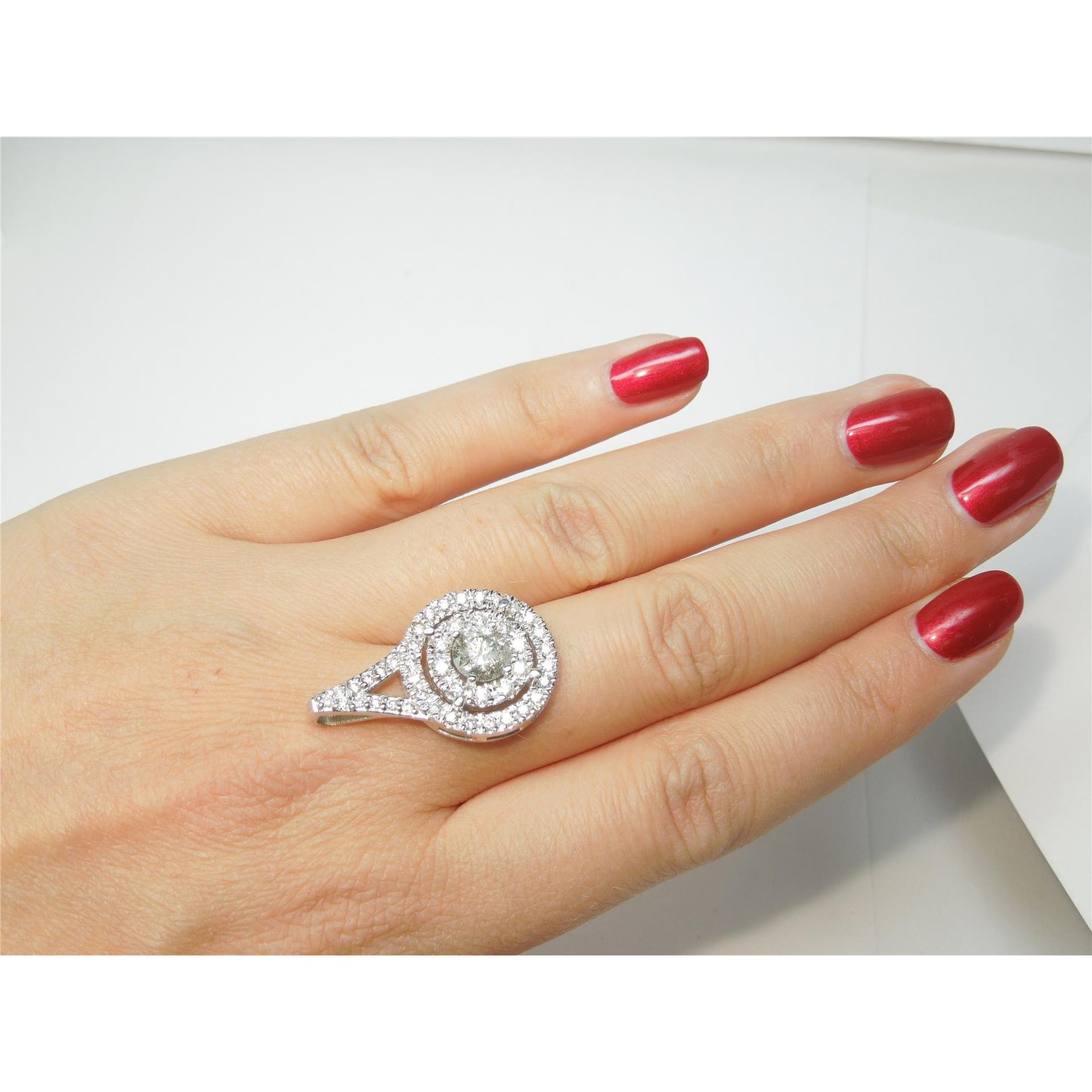 Pendant 2 Ct Sparkling Round Cut Diamonds Large Pendant Necklace White Gold